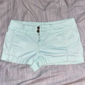 Express Teal Cotton Shorts Size 0